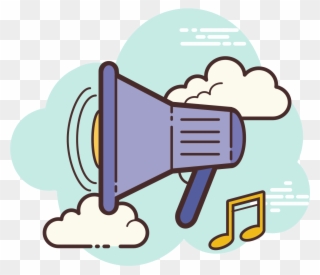 A Speaker Icon Is Represented With A Megaphone Shaped - Bug Flat Icon Png Clipart