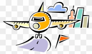 Vector Illustration Of Commercial Airline Passenger Clipart