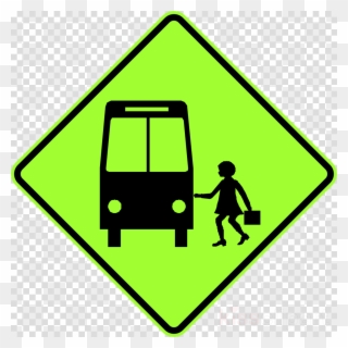 Download School Bus Sign Clipart Bus Stop School Bus - Vinyl Record Transparent Background - Png Download