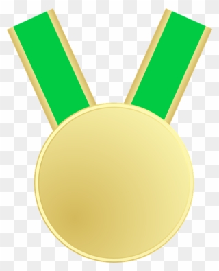 Gold Medal Png - Medalla Verde Png Clipart