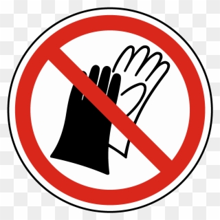 Do Not Wear Gloves Label - Do Not Use Gloves Clipart