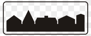 Sign,road,road Sign,building Area,no - Teren Zabudowany Znak Png Clipart
