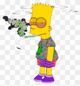 Memezasf Bart Supreme Simpsons Thesimpsons Bartsimpson - Bart Simpson Smoking Weed Clipart