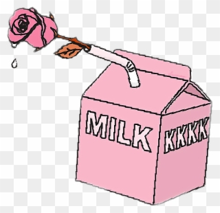 Milk Rose Cigarette Pinkfreetoedit - Rose Milk Aesthetic Clipart