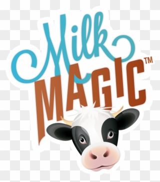 Milkmagic Logo Color White Border-01 - Magic Straws Clipart