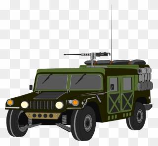 Humvee Hummer H1 Hummer H2 Sut Car - Car With Machine Gun Png Clipart