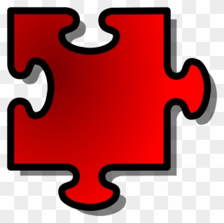 Open - Red Jigsaw Piece 10 Clipart