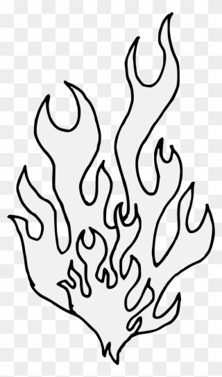 Drawn Flame Traceable Clipart