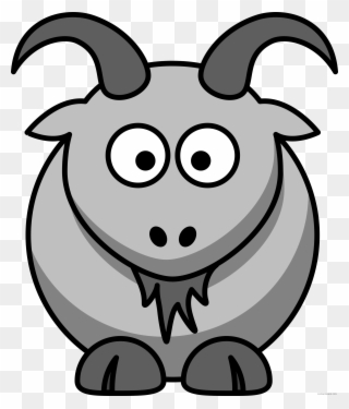 Goat Clipart Black And White Goat Clipart Gaot Goat - Cartoon Animals - Png Download