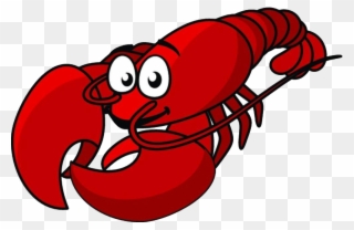 Cartoon Clip Art Red - Lobster Cartoon Plate - Png Download
