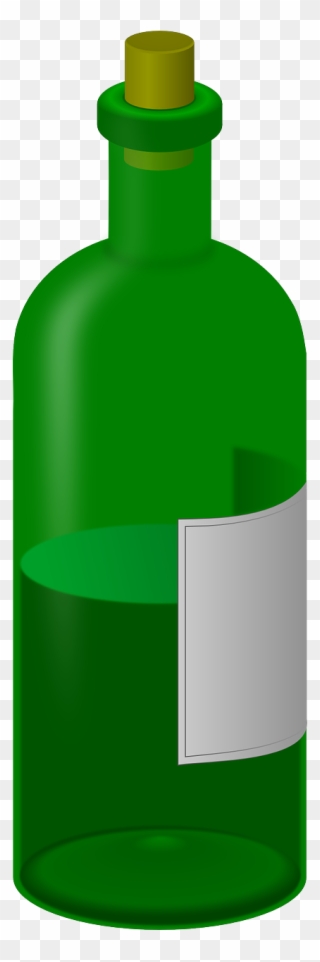 Wine Bottle Label - Glass Bottle Clipart