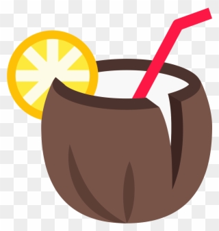 Coconut Cocktail Icon - Coconut Cocktail Icon Png Clipart