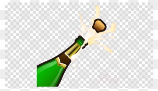 Emoji Bottle Png Clipart Champagne Bottle Clip Art - Make Up Brushes Clip Art Transparent Png