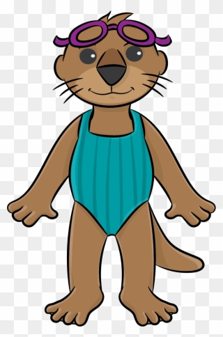 Otter Baby Iii - Little Otter Swim School Clipart