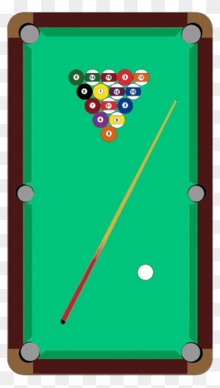 Pool Table Up View Clipart