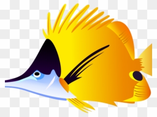 Angelfish Clipart Tiny Fish - Sea Fish In Cartoon - Png Download