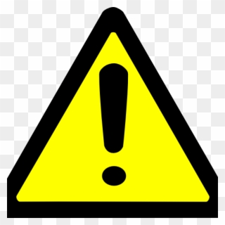 Warning Sign Clipart Warning Sign Clip Art At Clker - Yellow Warning Triangle - Png Download