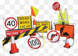 Road Work Signs Clipart