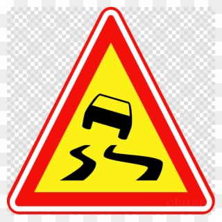 Traffic Signs Slippery Road Clipart Road Signs In Singapore - Traffic Signs Slippery Road - Png Download