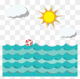 Cartoon Ocean Png Clipart Library Stock - Boat On Sea Cartoon Transparent Png