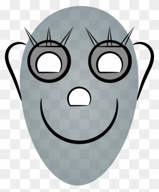 Robot Face Image - Smile Oval Shape Clipart - Png Download