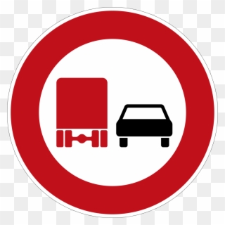 Trucks May Not Pass - No Overtaking For Lorries Clipart