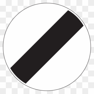Ch Vorschriftssignal Freie Fahrt - White Circle Black Line Road Sign Clipart
