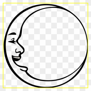 Best For U Triple Moon Symbol Outline - Crescent Moon Face Vector Clipart