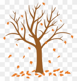 Trees Without Leaves Coloring Pages - Tree With Leaves Falling Off Clipart