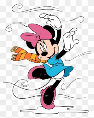 Disney Winter Season Clip Art Galore Minnie - Minnie Mouse - Png Download