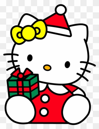 Christmas Cat Clip Art Clipart Panda - Hello Kitty De Navidad - Png Download