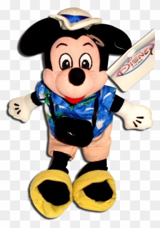 Tourist Mickey Mouse Disney Store Plush Doll - Mickey Mouse Plush Beanbag Clipart