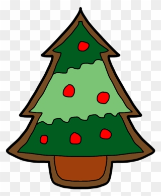 Pictures Of Cartoon Christmas Trees 12, Buy Clip Art - Galleta De Jengibre Navideña - Png Download