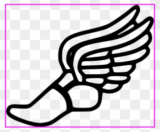 Cross Country Winged Foot Clipart
