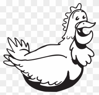 White Chicken Cliparts 4, Buy Clip Art - Black And White Chicken Cartoon Png Transparent Png