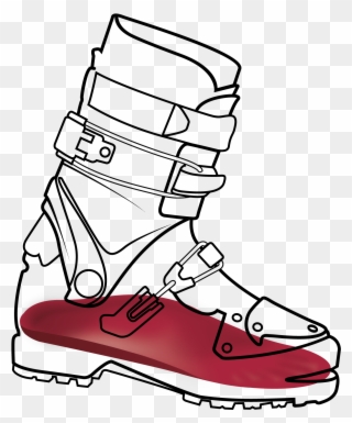 Clip Art Library Download Ski Tour Boot Formthotics - Line Art - Png Download