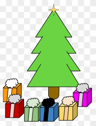 Christmas Tree With Presents Clipart 12, Buy Clip Art - Çam Ağacı Çizimi Kolay - Png Download