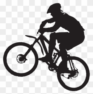 Jpg Black And White Download Mountainbike Download - Mountain Biker Vector Clipart