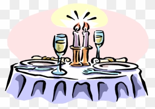 Clip Art Dinner Party Clipart Clipartix Christmas Party - Candle Light Dinner Clipart - Png Download