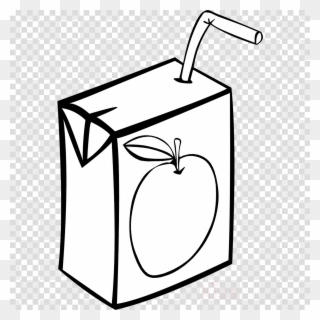 Juice Box Clipart Juicebox Clip Art - Apple Juice Black And White - Png Download