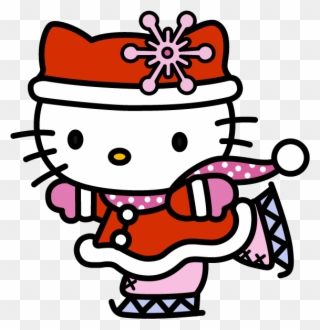 Hello Kitty Clip Art - Hello Kitty Cartoon Christmas - Png Download