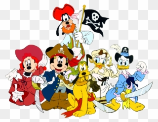 Mickey Mouse Pirates Clipart Mickey Mouse Minnie Mouse - Pirate Mickey And Friends - Png Download
