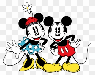 Clip Art Of Disney World Clipart Mickey Mouse Magic - Mickey Mouse E Minnie Vintage - Png Download