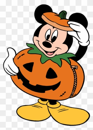 Disney Mickey Mouse Halloween Clip Art Cliparts - Mickey Mouse Halloween Clipart - Png Download