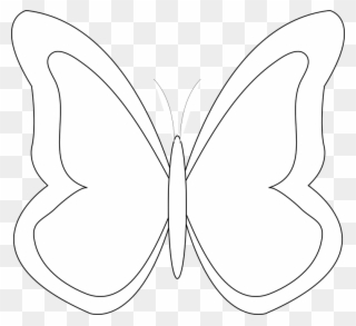 Butterfly Outlines 4, Buy Clip Art - Imagenes De Contorno De Mariposa - Png Download
