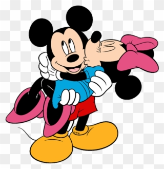 Baby Mickey Mouse And Minnie Mouse Kissing Download - Mickey Minnie Good Night Clipart