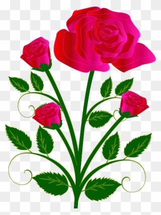 Bouquet, Flower, Rose, Red, Love - Roj Flower Love Clipart