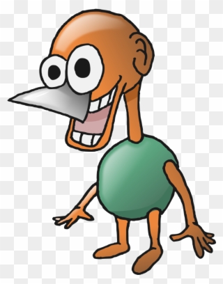 Orange Alien Cartoon Character Alien Vector, Royalty - Cartoon Clipart