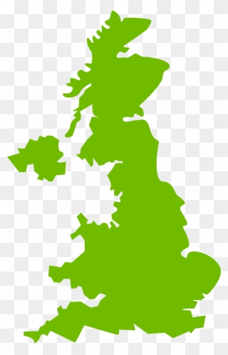United Kingdom Map Silhouette Clipart