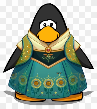 Anna's Birthday Dress On A Player Card - Penguin With Hard Hat Clipart
